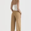 Cameron Caramel Relaxed Tailored Trousers