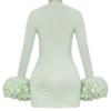 Camilla Pistachio Ruffle Cuff Mini Dress