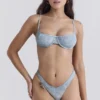 Capri Blue Paisley High Leg Bikini Bottom