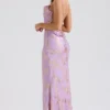 Capriana  Orchid Jacquard Satin Gown