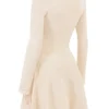 Caprice Cream Dainty Knit Mini Dress