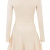 Caprice Cream Dainty Knit Mini Dress