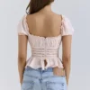 Cara Pink Lace Peplum Top