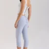 Carella Blue Stretch Twill Fitted Capri Trousers