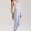 Carella Blue Stretch Twill Fitted Capri Trousers