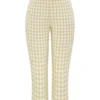 Carella Gingerbread Gingham Capri Trousers