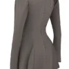 Carlina Mocha Long Sleeve Mini Dress