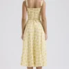 Carmen Buttercup Vintage Floral Print Cotton Bustier Sundress