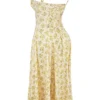 Carmen Buttercup Vintage Floral Print Cotton Bustier Sundress