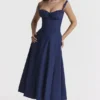 Carmen French Navy Bustier Sundress