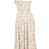 Carmen Ivory Meadow Print Cotton Bustier Sundress