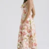 Carmen Pink Peony Print Cotton Bustier Sundress