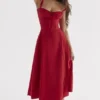 Carmen Red Rose Bustier Sundress