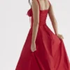 Carmen Red Rose Bustier Sundress
