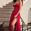 Carmen Red Rose Bustier Sundress