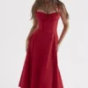 Carmen Red Rose Bustier Sundress