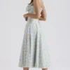 Carmen Soft Blue Vintage Floral Print Cotton Bustier Sundress