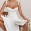 Carmen White Bustier Sundress
