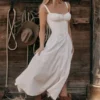 Carmen White Bustier Sundress