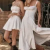 Carmen White Bustier Sundress