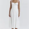 Carmen White Bustier Sundress