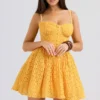 Carolina Apricot Lace Corset Mini Dress