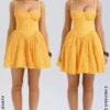Carolina Apricot Lace Corset Mini Dress