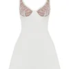Cassandra Ivory Satin and Lace Mini Dress