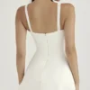 Cassandra Ivory Satin and Lace Mini Dress