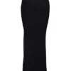 Cassidy Black Mesh Maxi Skirt with Fluted Hem