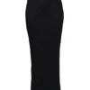 Cassidy Black Mesh Maxi Skirt with Fluted Hem