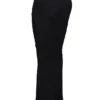 Cassidy Black Mesh Maxi Skirt with Fluted Hem