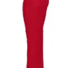 Cassidy Holly Red Mesh Maxi Skirt with Fluted Hem