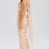 Hallie Honeyflower Print Strapless Corset With Neck Scarf