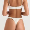 Cassis Ivory Ruched Bikini Top