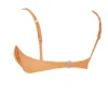 Cassis Light Orange Ruched Bikini Top