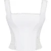 Catalina White Broderie Anglais Corset