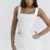 Catalina White Broderie Anglais Corset