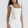 Catalina White Broderie Anglais Corset