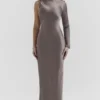 Catiana Smoke One Sleeve Maxi Dress