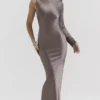 Catiana Smoke One Sleeve Maxi Dress