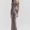 Catiana Smoke One Sleeve Maxi Dress