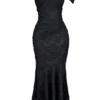 Cesca Black Floral Maxi Dress