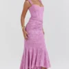 Cesca Rose Pink Floral Maxi Dress