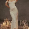 Cesca Vintage Cream Floral Maxi Dress