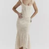 Cesca Vintage Cream Floral Maxi Dress