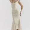 Cesca Vintage Cream Floral Maxi Dress