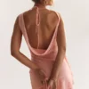Charla Soft Apricot Ruffle Mini Dress