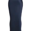 Charlene Navy Satin Bias Cut Maxi Skirt