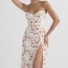 Charlotte Rose Print Corset Midi Sundress